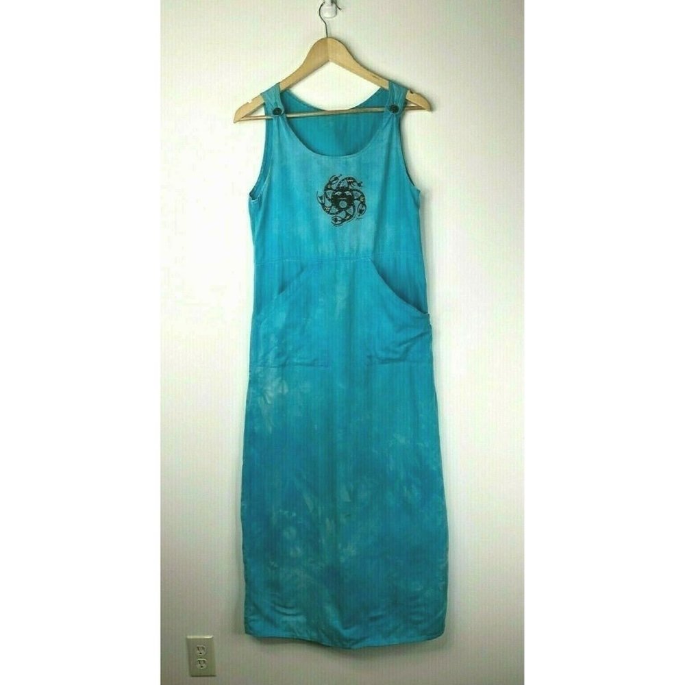 Dagoli Vintage 2000 Moon Dancer Blue Tie Dye Dress